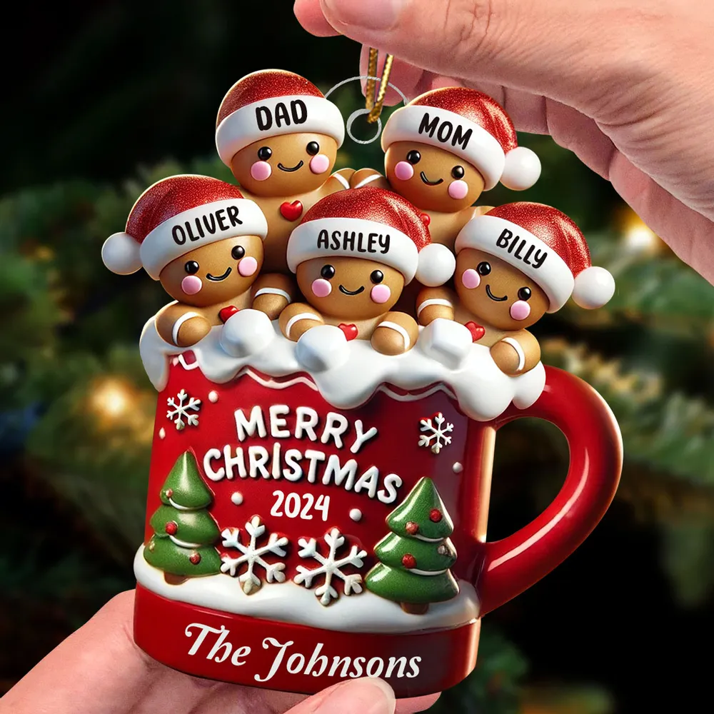 Personalized Gingerbread Family Christmas Ornament - Sweeten Your Holiday Memories! - Image 5