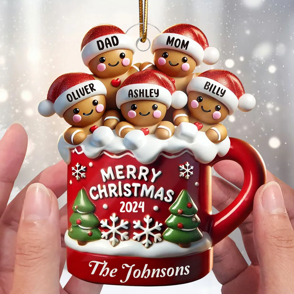 Personalized Gingerbread Family Christmas Ornament - Sweeten Your Holiday Memories! - Image 6
