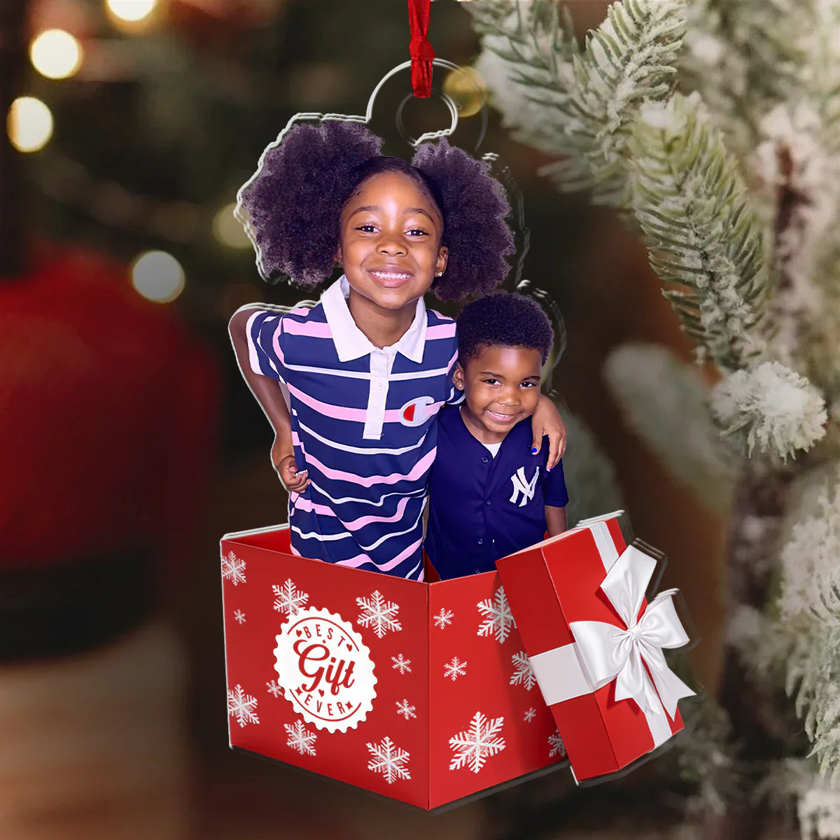 Personalized Best Gift Box Ornament - Treasure Your Loved Ones Forever - Image 3