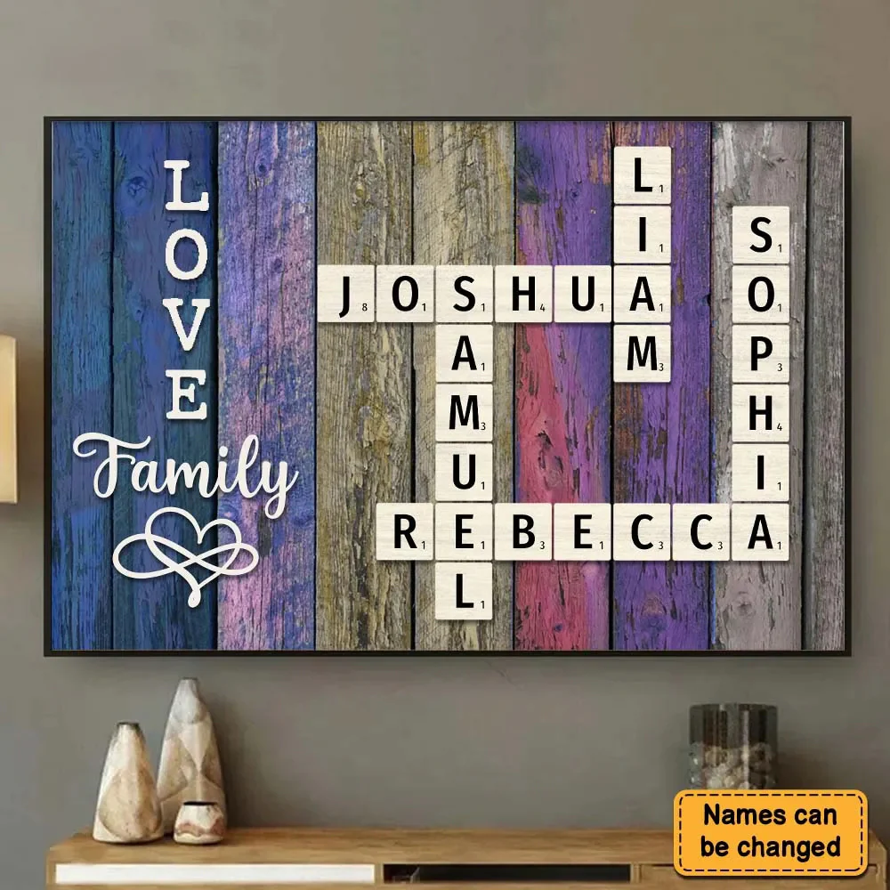 Personalized Family Name Crossword Poster – A Unique Gift for Loved Ones - Image 4