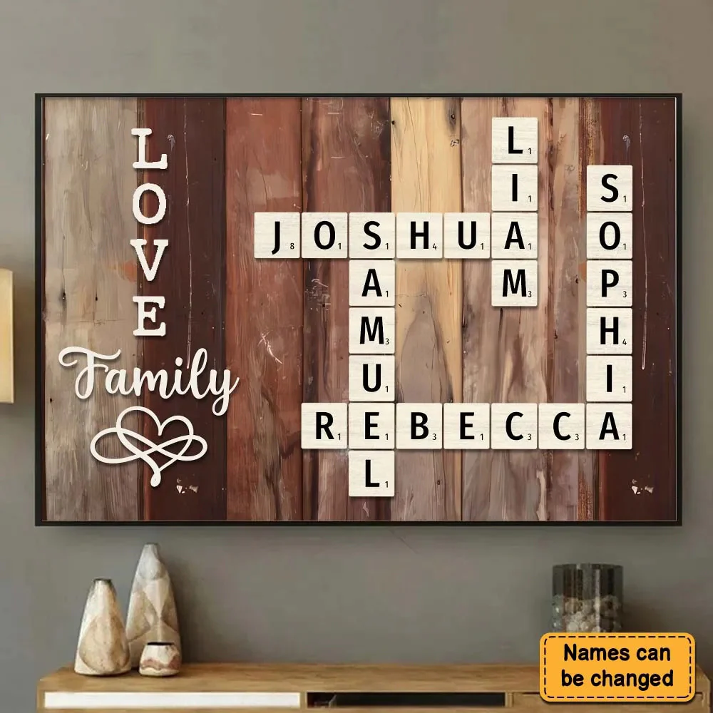 Personalized Family Name Crossword Poster – A Unique Gift for Loved Ones - Image 5