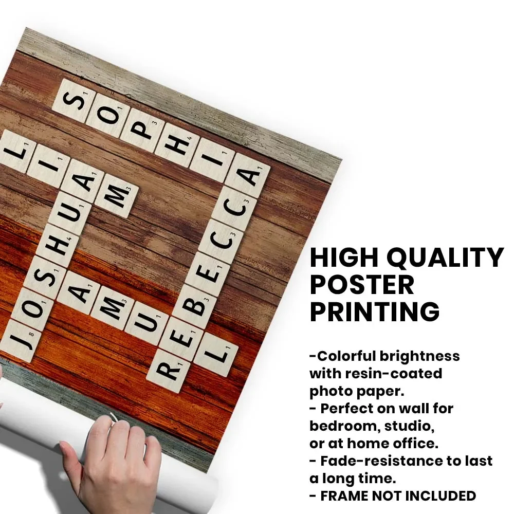 Personalized Family Name Crossword Poster – A Unique Gift for Loved Ones - Image 8