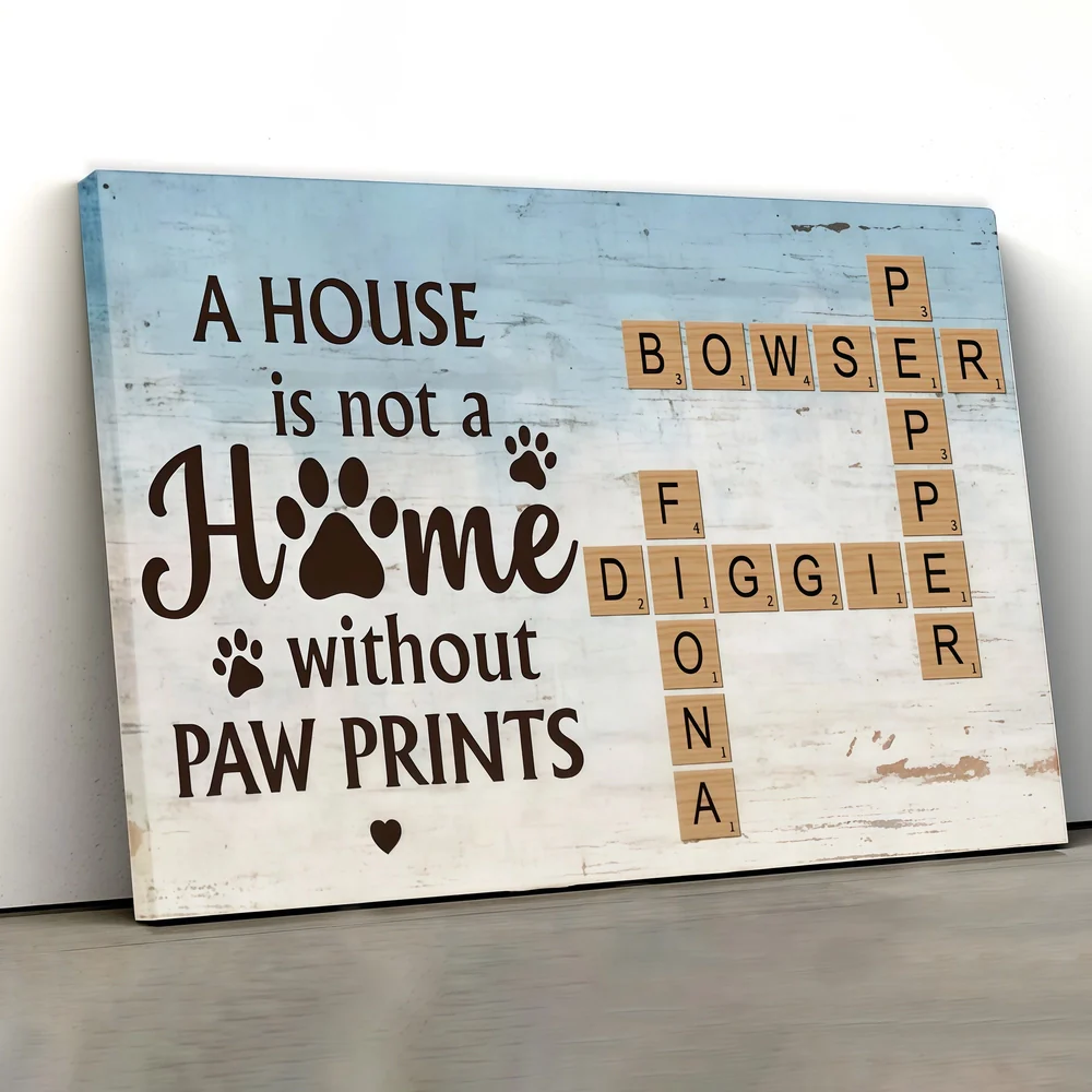 Personalized Pet Lover Poster - 'A House Is Not a Home Without Paw Prints' - Perfect Gift for Animal Enthusiasts - Image 2