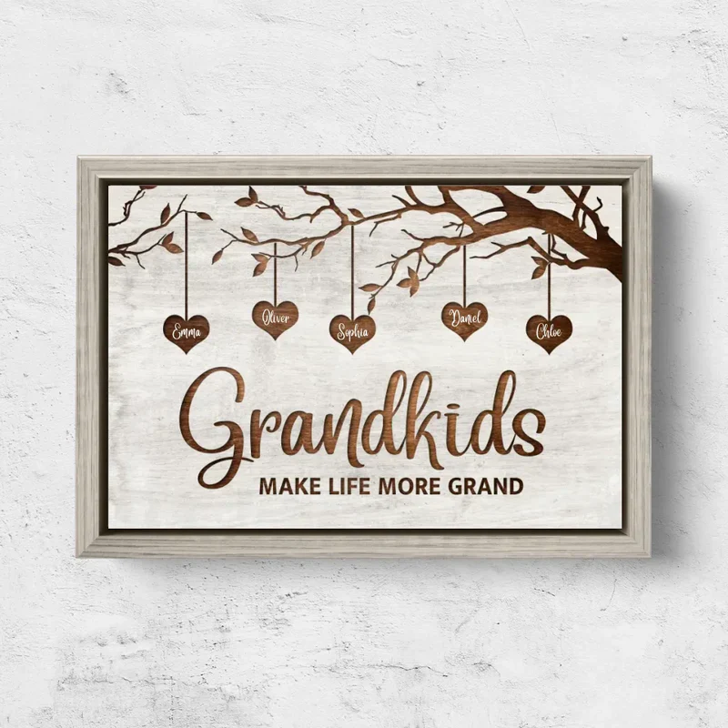 "The Foundation of Family and The Continuation of Love" - Personalized Grandkids Poster for Grandparents - Image 5