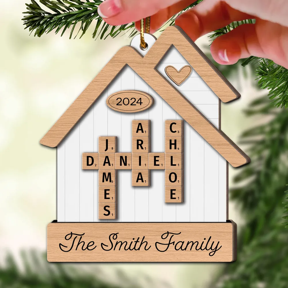 Custom Family Name House Ornament - A Unique Christmas Gift of Memories - Image 2