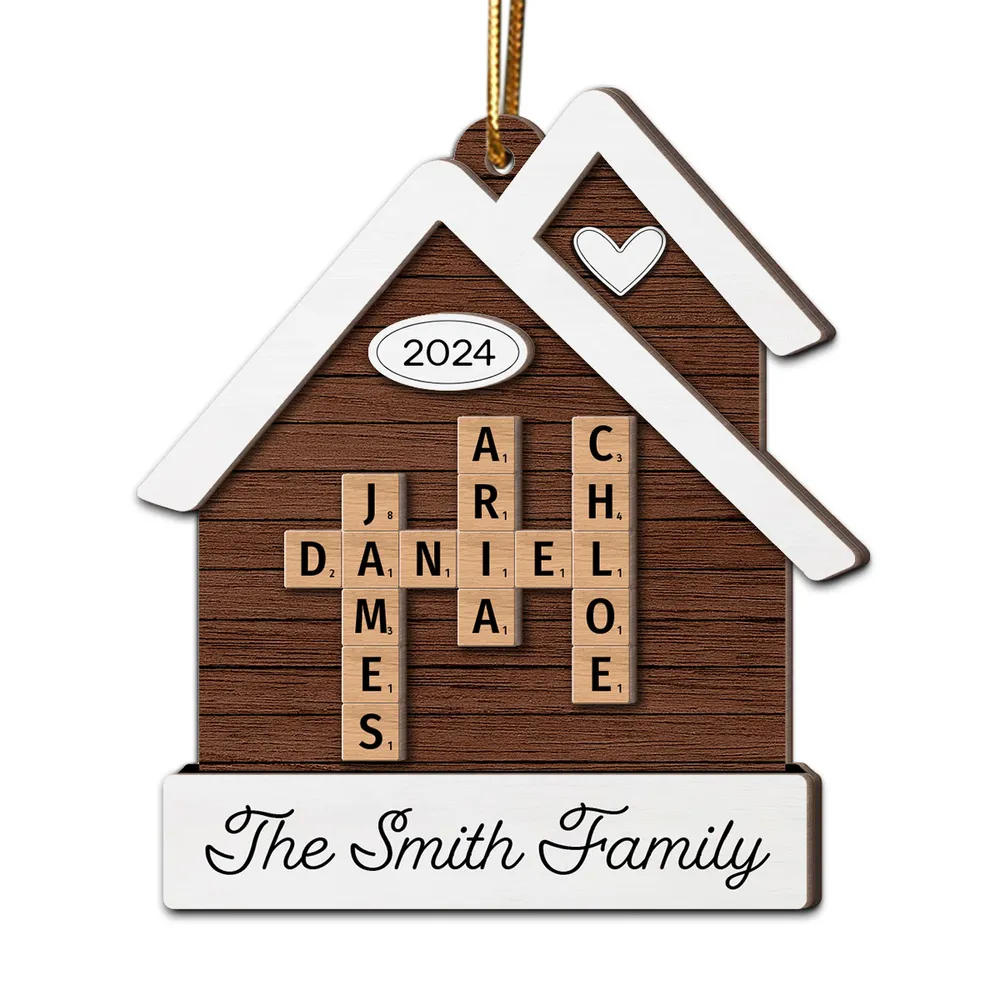 Custom Family Name House Ornament - A Unique Christmas Gift of Memories - Image 3