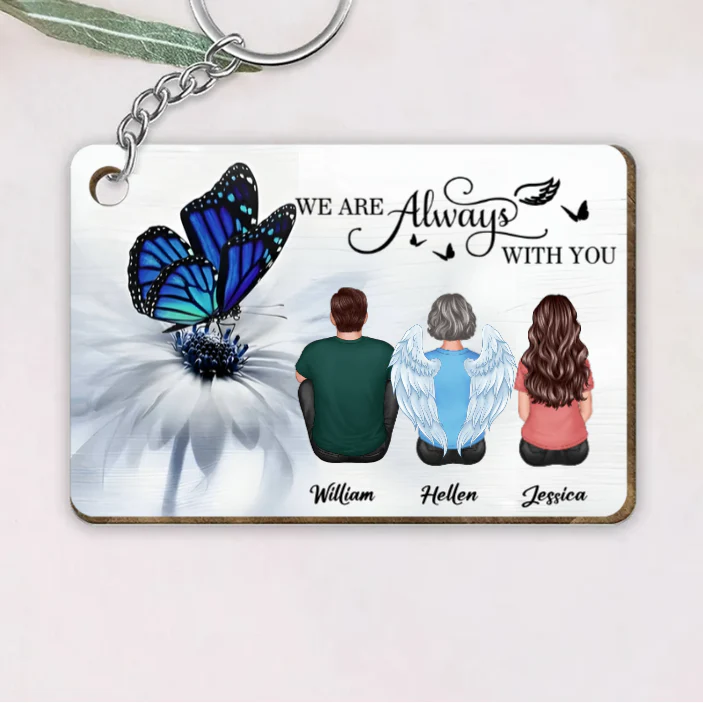 Butterfly I Am Always With You Memorial Personalized Keychain or Poster or Plaque or Ornament - Image 3