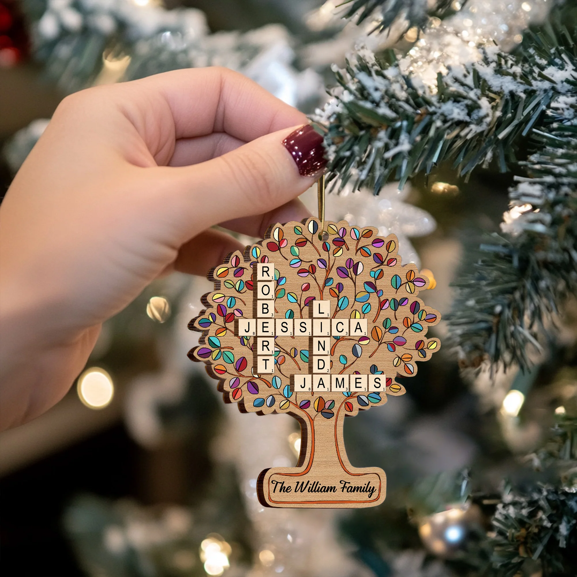 Personalized Family Tree Ornament - The Perfect Holiday Gift for Cherished Family Memories - Image 2