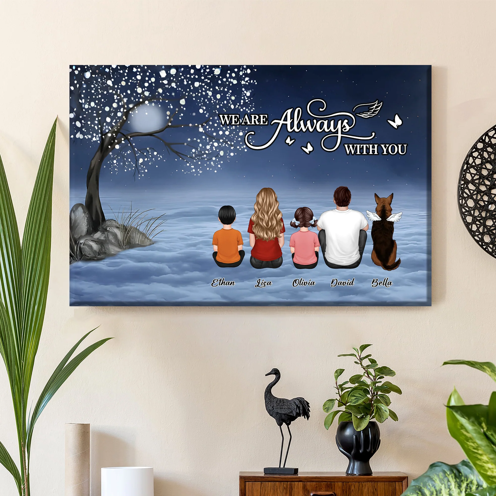 Butterfly I Am Always With You Memorial Personalized Keychain or Poster or Ornament or Plaque - Image 5