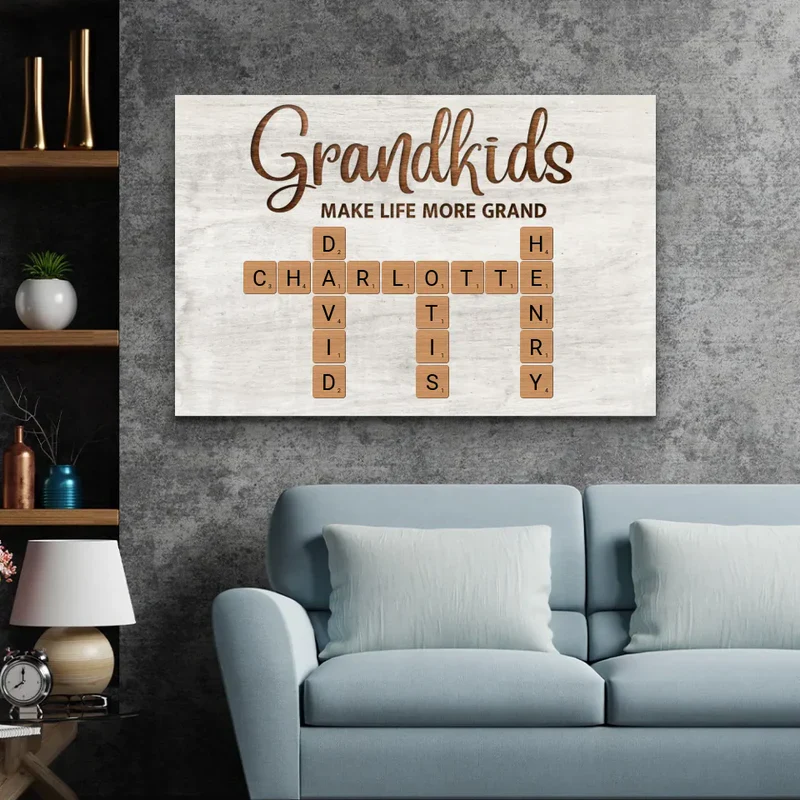 Personalized Grandkids Poster – Custom Name Art Gift for Grandparents - Image 5