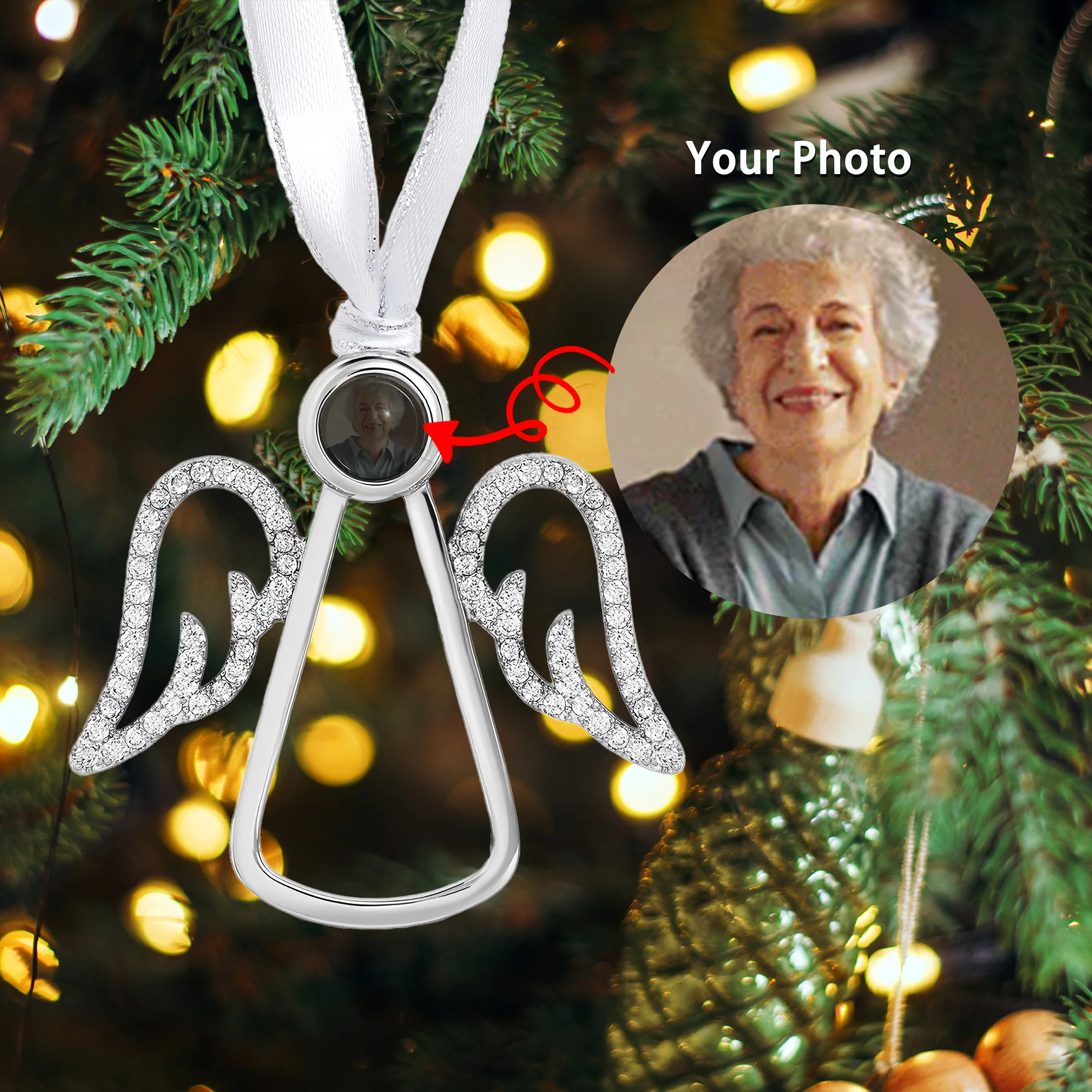 Personalized Photo Ornament - Capture Your Love in Sparkling Elegance - Image 5