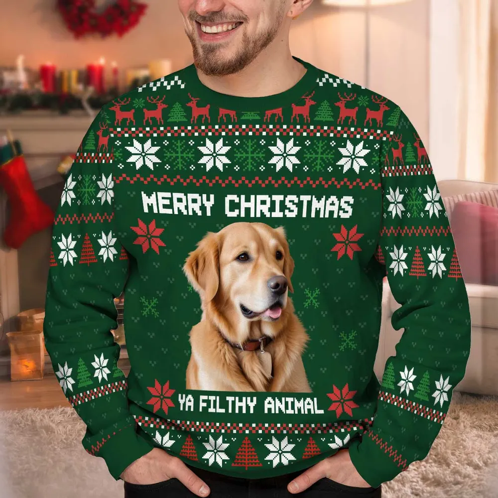 Personalized Sweatshirt for Dog Lovers – Custom Christmas Gift for Your Furry Friend, Perfect for Holiday Memories - Image 3