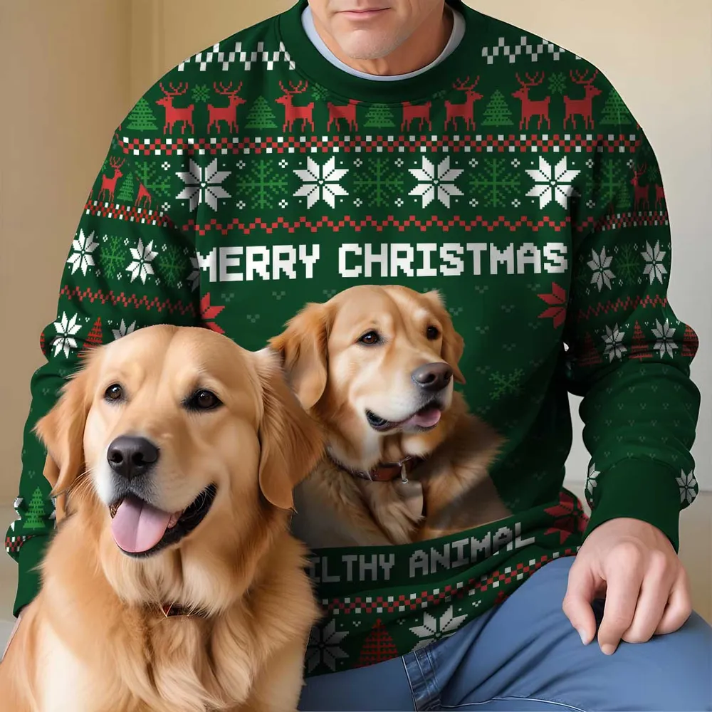 Personalized Sweatshirt for Dog Lovers – Custom Christmas Gift for Your Furry Friend, Perfect for Holiday Memories - Image 4