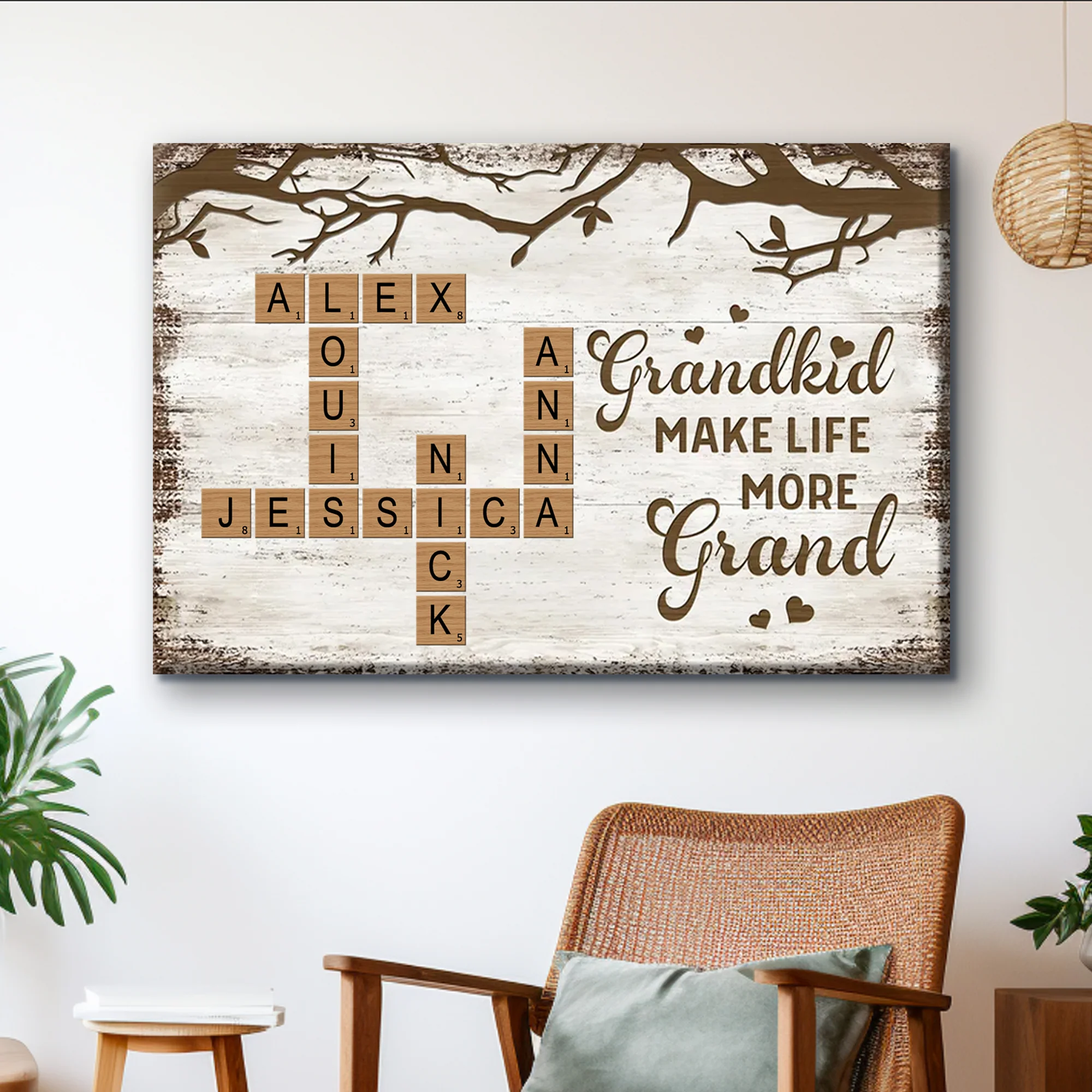 Personalized Family Poster for Grandparents and Grandchildren – Heartwarming Christmas Gift to Celebrate Generations of Love - Image 3