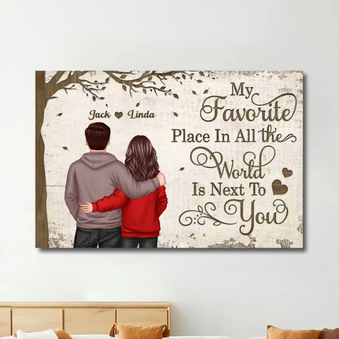 Custom Couple Commemorative Poster | Beautiful Illustrated Poster - The Perfect Gift to Convey Love and Memories | A Heartwarming Decoration for Couples on Special Occasions - Image 3