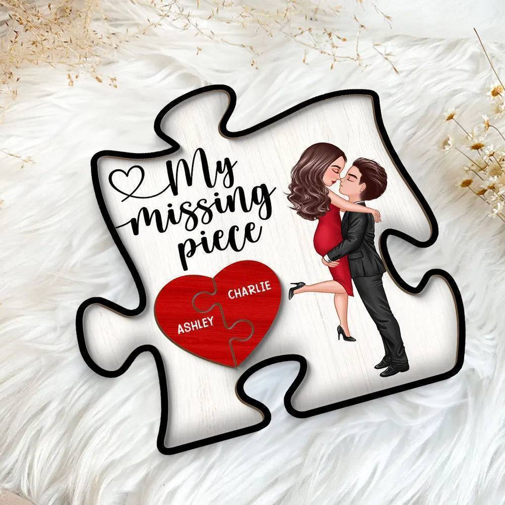 A Beautiful Expression of Deep Affection, Perfect for Gifting - 'My Missing Piece' Personalized Puzzle Heart 2-Layer Ornament- Romantic Valentine's & Anniversary Gift for Couples - Image 8