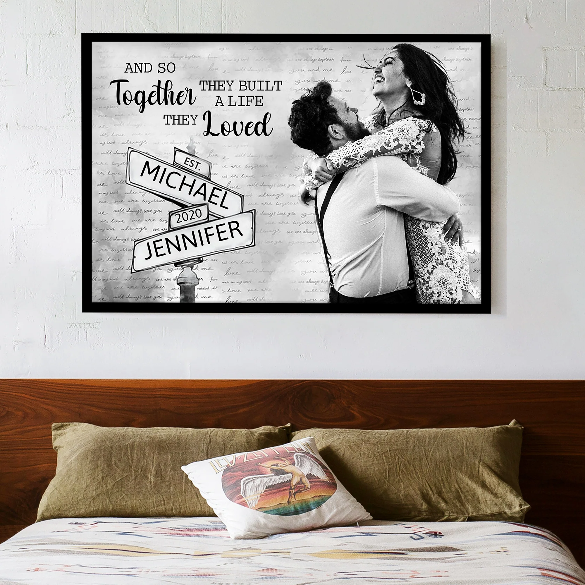 Personalized Couple Poster - "Together They Built a Life They Loved" - Custom Gift for Lovers and Couples - Image 3