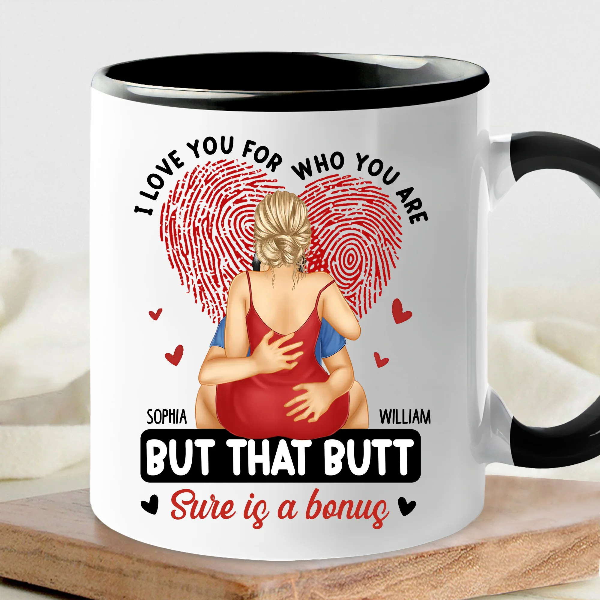 Personalized Mug - I Love You For Who You Are, Hugging is a Must, But That Butt is Sure a Bonus - Valentine's Day Gift for Couples - Image 6