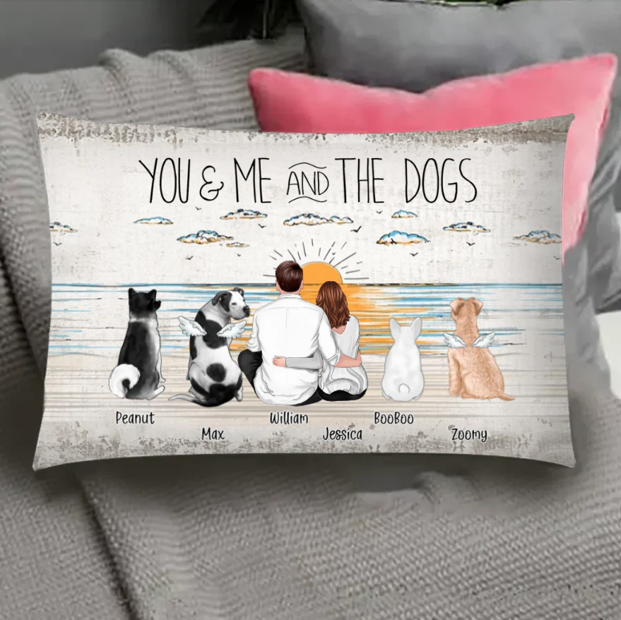 Personalized Poster, Ornament, Plaque, Keychain, Sign - "You & Me and the Dogs" Custom Gift for Dog Lovers - Image 5