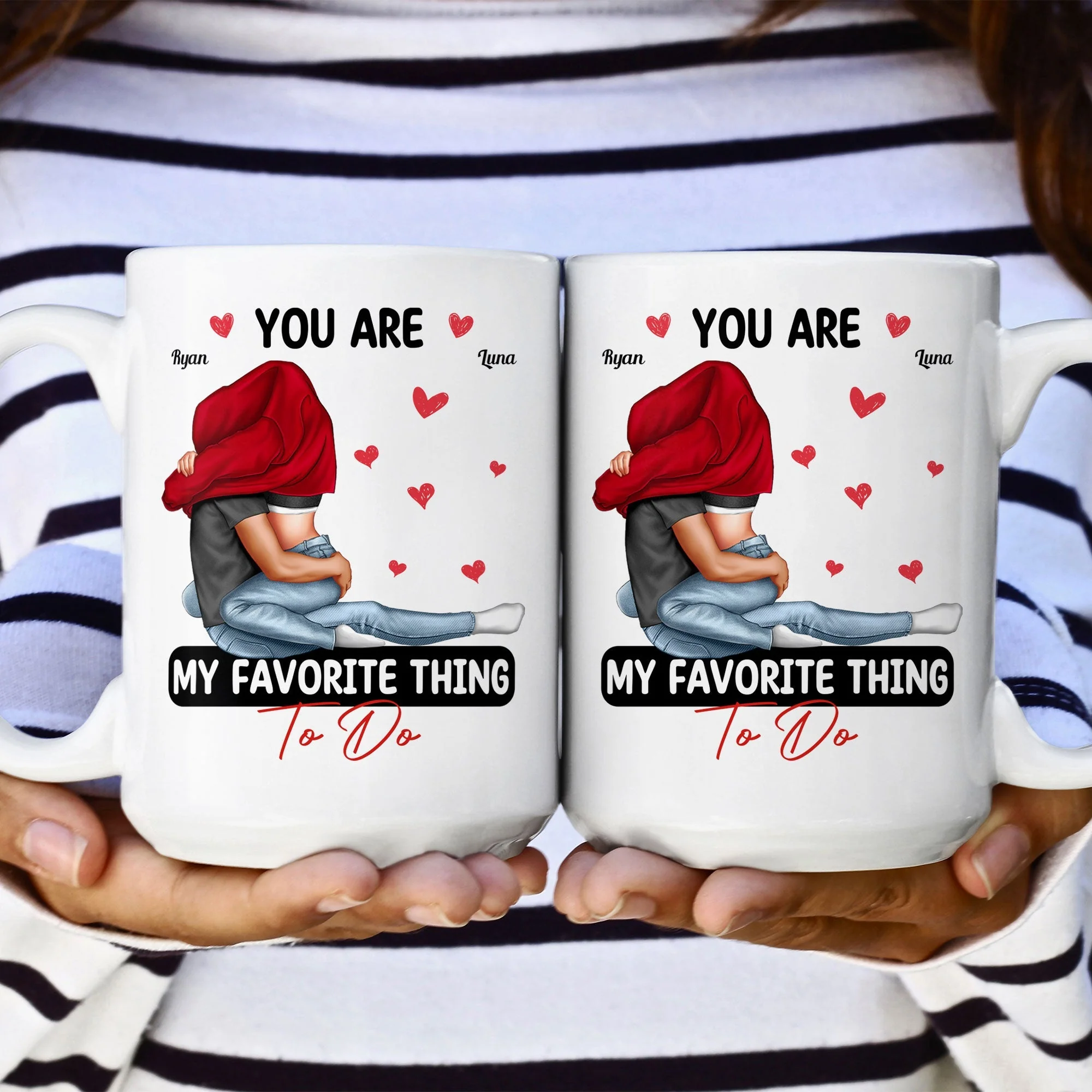 Custom Couple Mug - "You Are My Favorite Thing To Do" Romantic Personalized Coffee Cup - Image 3