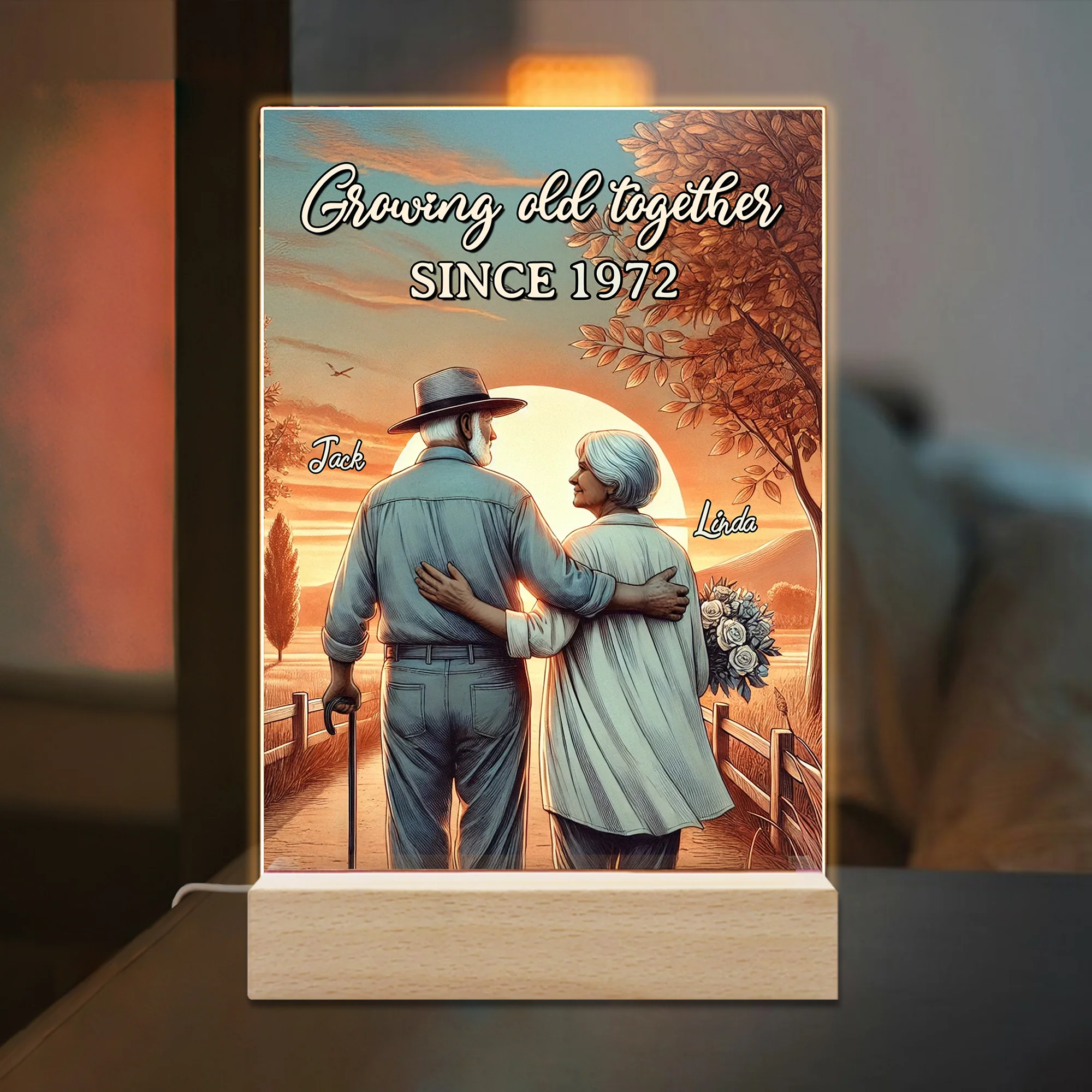 Personalized "Growing Old Together" Plaque - Custom Anniversary Gift for Couples - Image 2