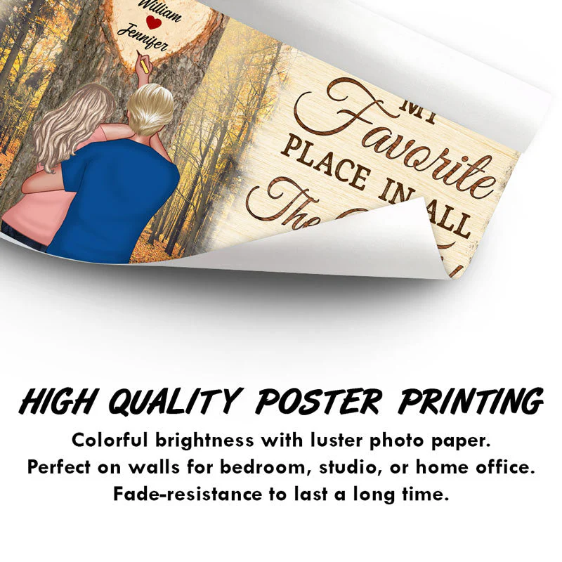 My World Is Complete With You - Romantic Personalized Couple Poster Gift for Him or Her - Image 5