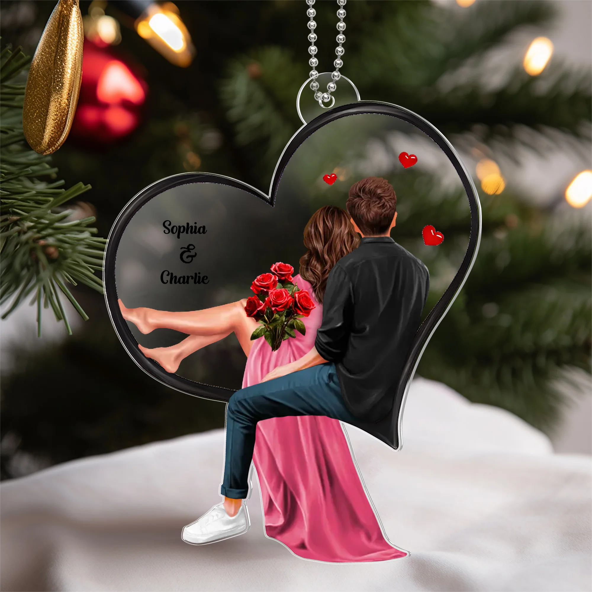 Personalized "My Favorite Place In All The World" Ornament – Perfect Valentine's Day Gift for Couples - Image 2