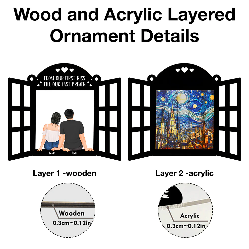 Starry Window Ornament - A Personalized Gift to Celebrate Eternal Love - Image 4
