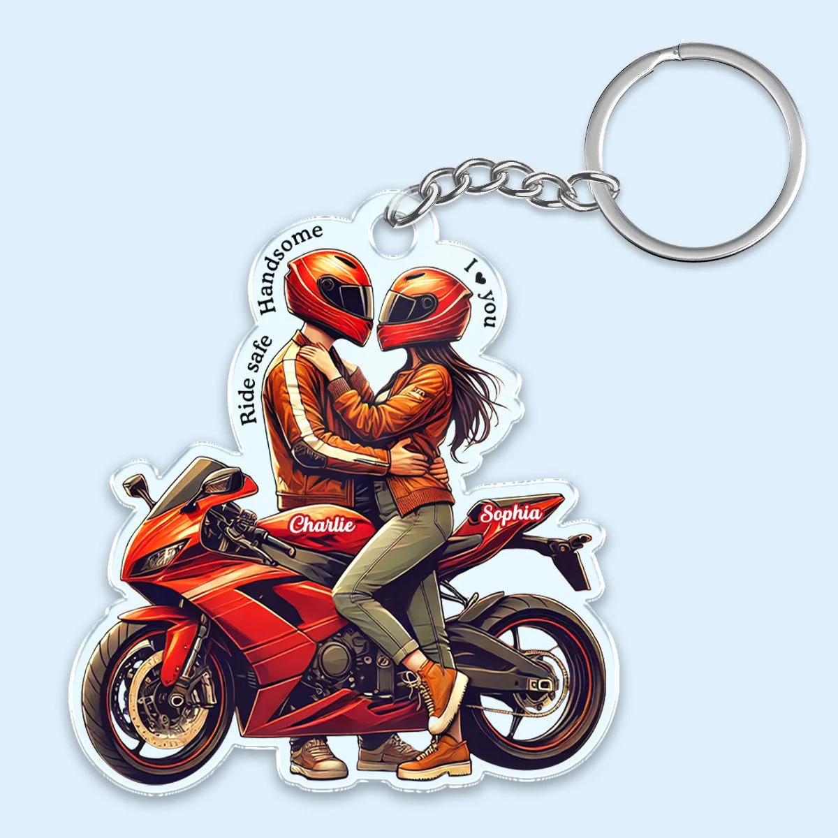 "Romantic Ride" Personalized Acrylic Keychain for Couples, Ideal Keepsake for Anniversaries or Daily Surprises! - Image 7