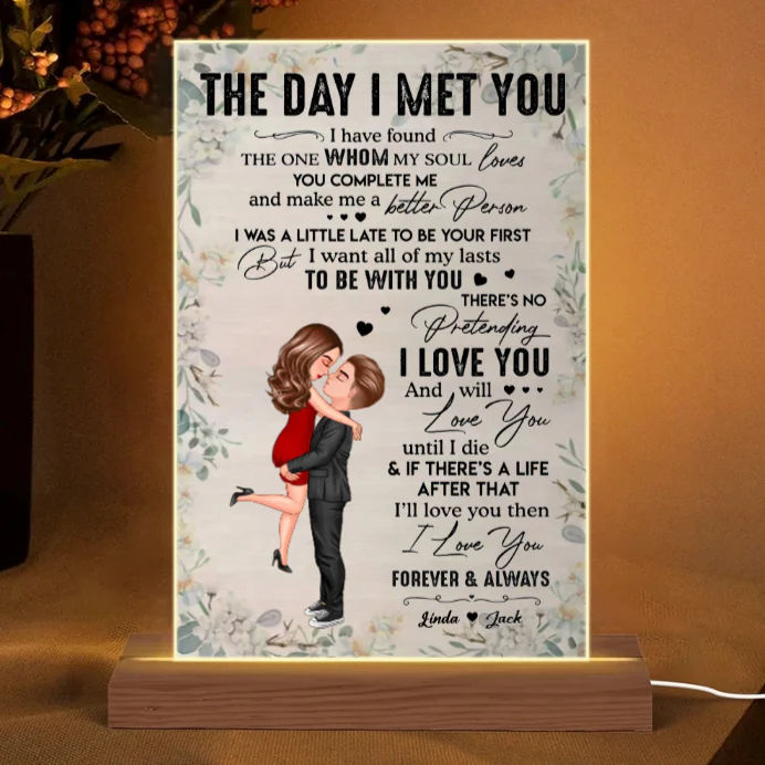 Personalized Vertical Poster for Couples - "The Day I Met You" Romantic Gift - Image 8