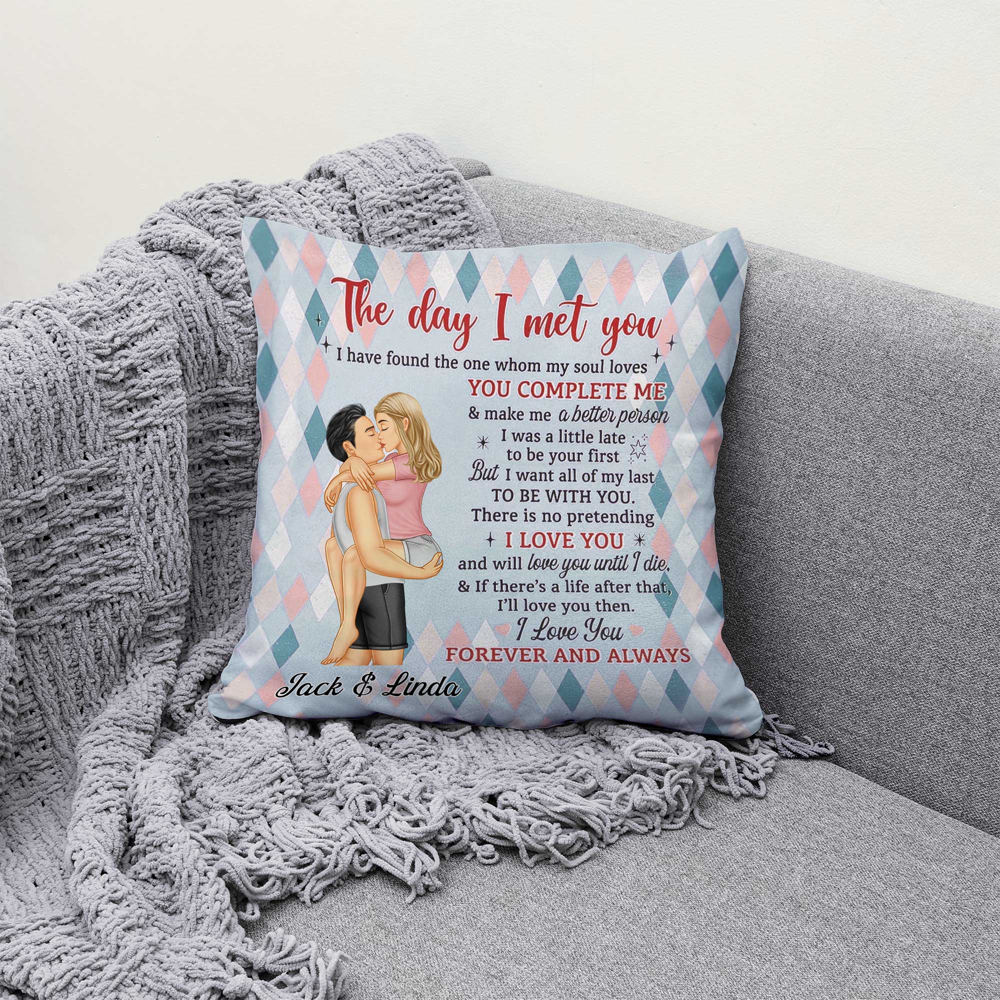 Custom Couple Pillow – Celebrate Your Love Story with a Unique Gift - Image 3