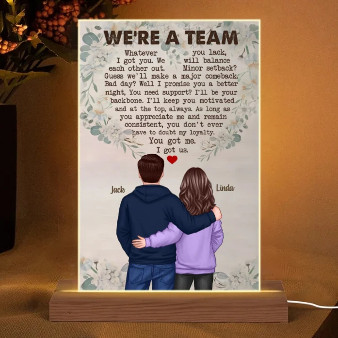 We're a Team Personalized Couple Poster - Perfect Gift for Lovers, Anniversaries, Valentine's Day, and Weddings - Image 8