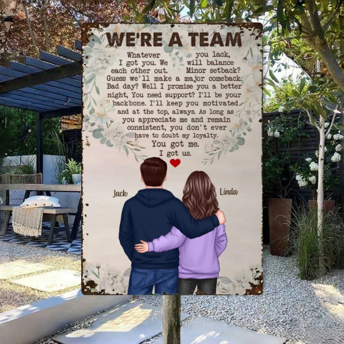We're a Team Personalized Couple Poster - Perfect Gift for Lovers, Anniversaries, Valentine's Day, and Weddings - Image 10