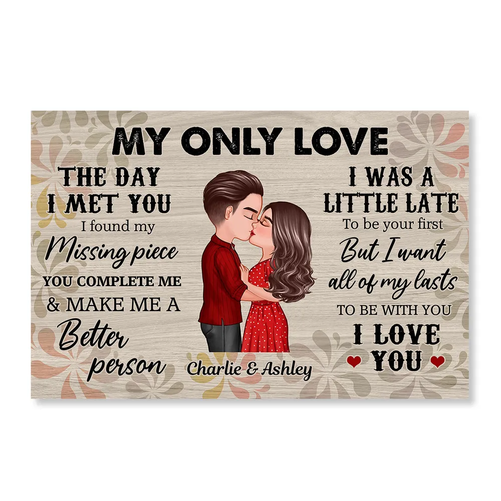 Romantic Couple Embracing Artwork – Valentine’s Custom Canvas, Plaques, Ornaments, Keychains & Pillows - Image 6