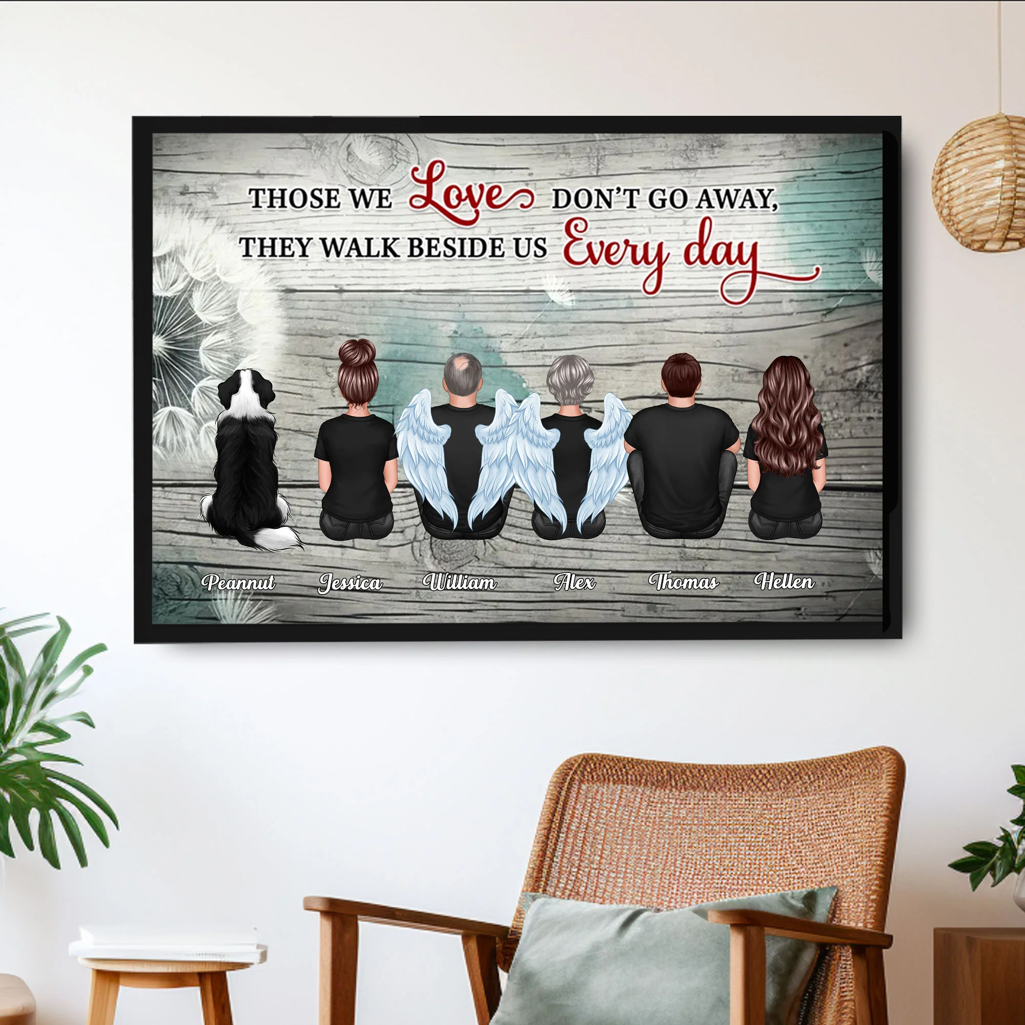 Family & Love Personalized Decor – Memorial Artwork Perfect for Valentine’s Day or Family Celebrations in Poster, Pillow, Wallet Card, and Cup Forms - Image 5