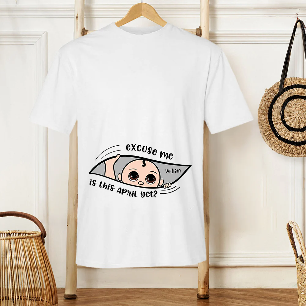 Funny Pregnancy T-Shirt – Customizable “Baby Is Coming” Women’s Tee, Hoodie & Sweatshirt, Perfect Gift for Moms-to-Be - Image 13