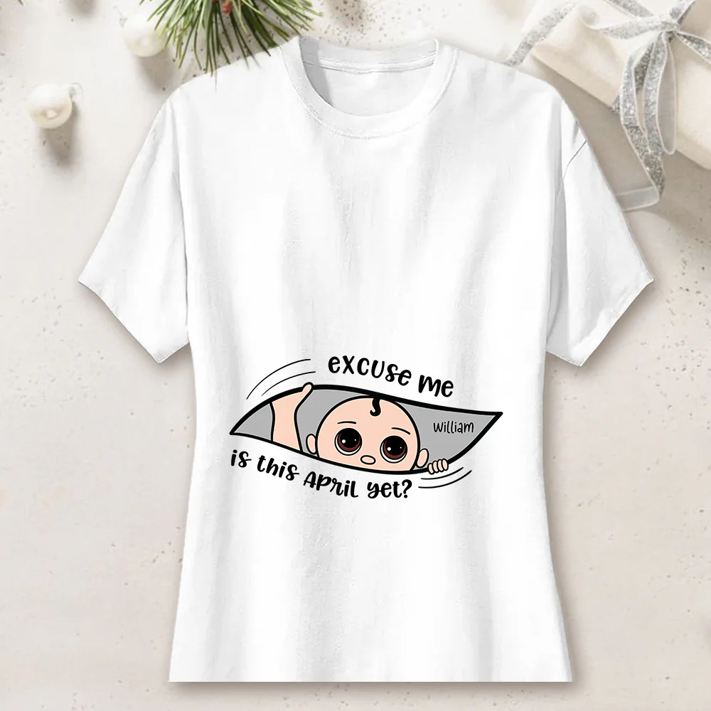 Funny Pregnancy T-Shirt – Customizable “Baby Is Coming” Women’s Tee, Hoodie & Sweatshirt, Perfect Gift for Moms-to-Be - Image 15
