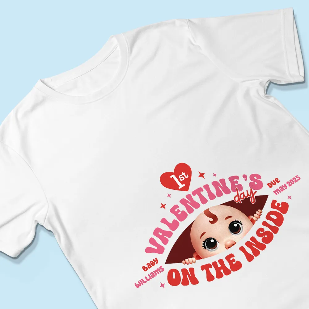 Valentine’s Day Maternity Shirt – Customizable “Baby Is Coming” Classic Tee & Women’s Tee for Expecting Moms - Image 10