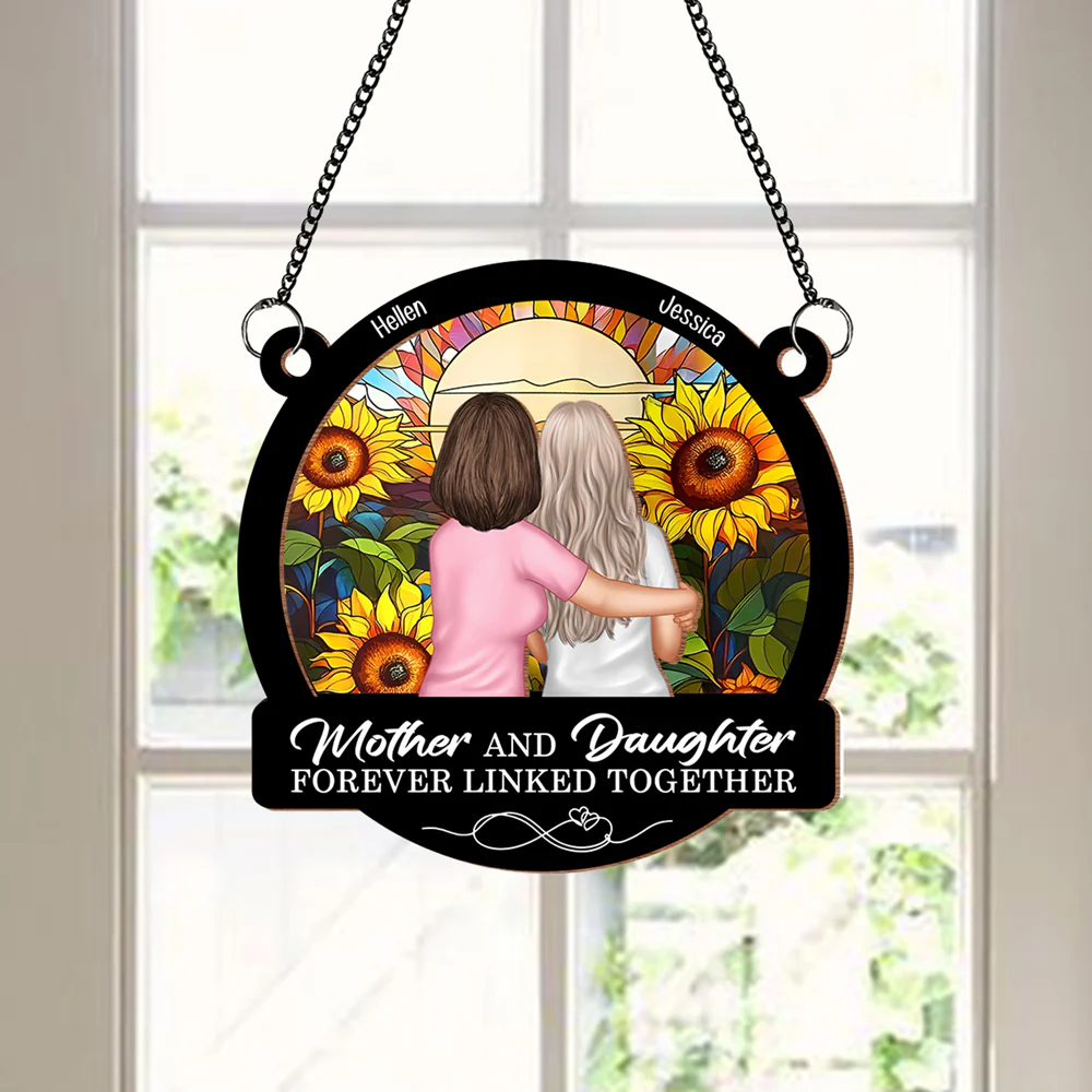 ‘Forever Linked Together’ Mother-Daughter Sunflower Ornament - Perfect Keepsake for Mom - Image 3