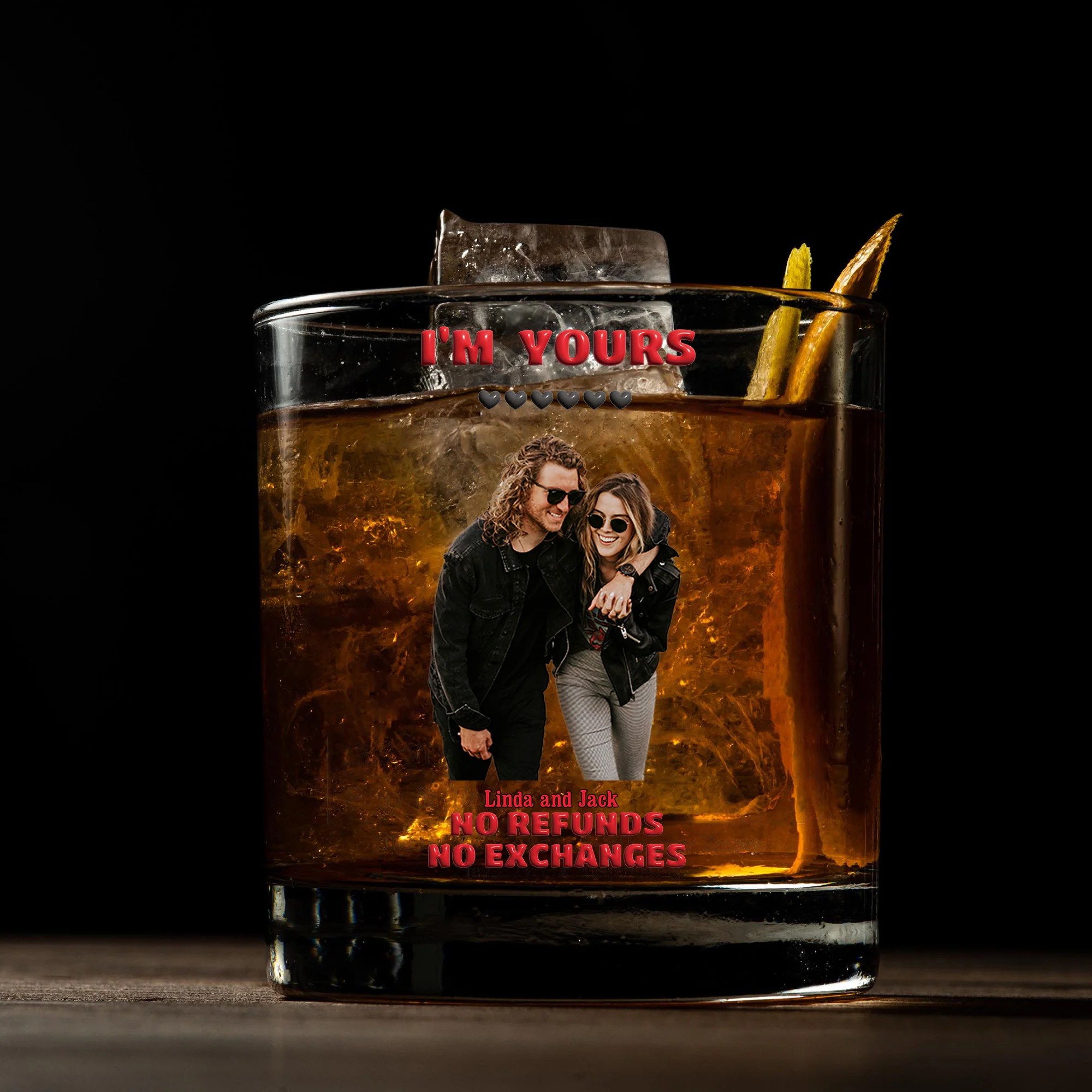 Personalized Valentine’s Day Glass Cup – Romantic Gift for Couples - Image 2