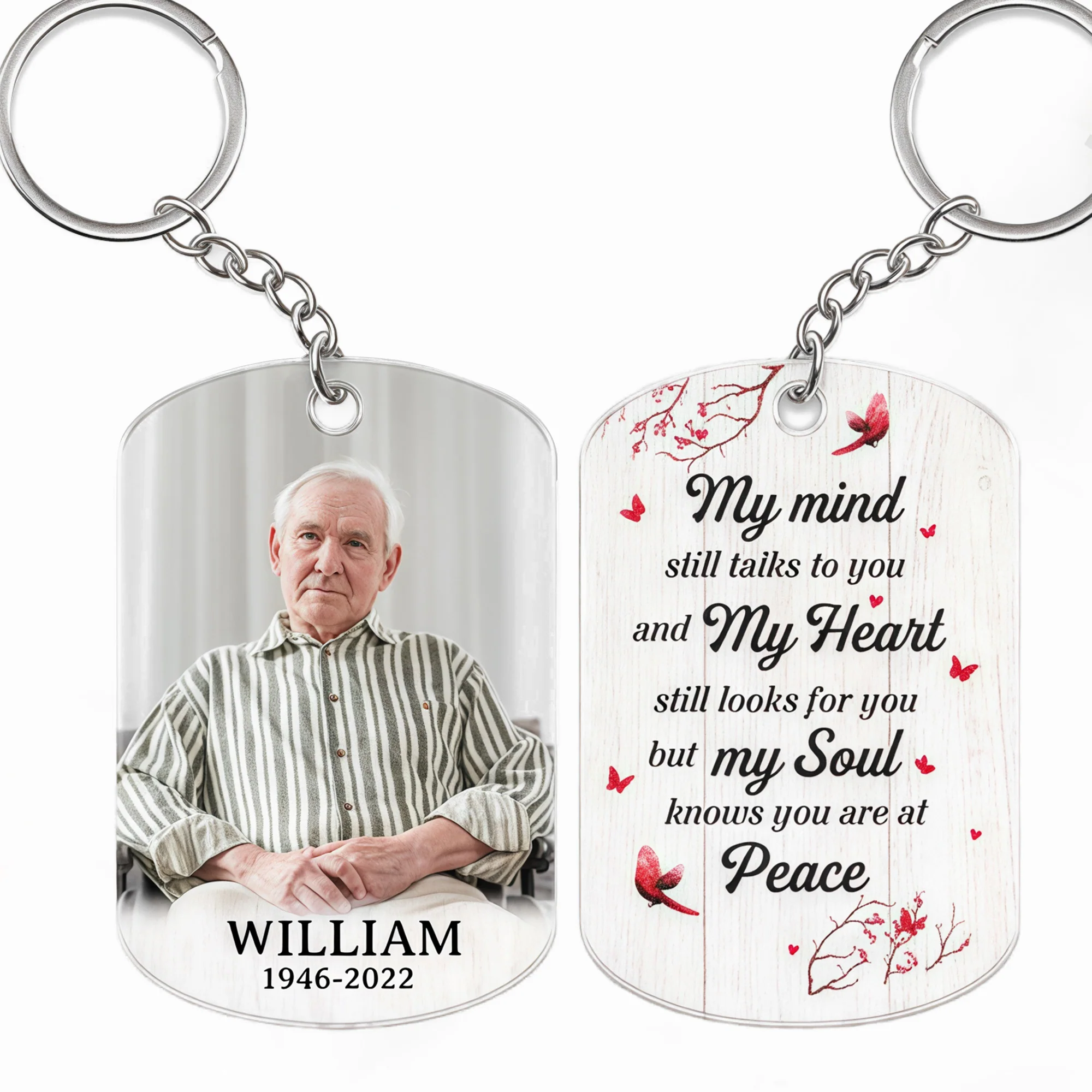 Memorial Keychain - Personalized Acrylic Design, A Gift of Love and Remembrance - Image 2