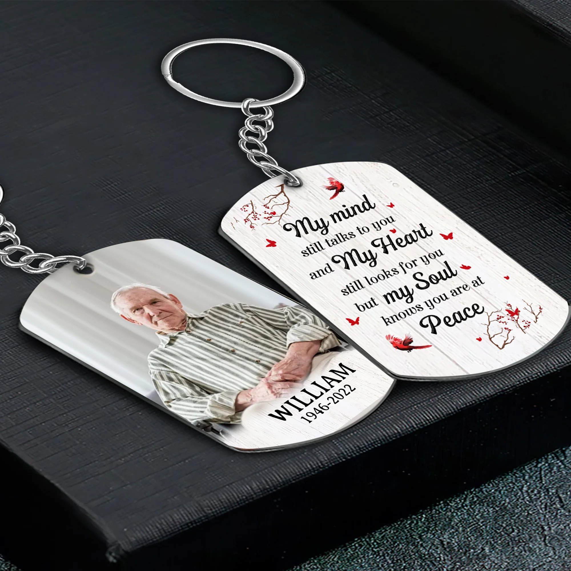Memorial Keychain - Personalized Acrylic Design, A Gift of Love and Remembrance - Image 3