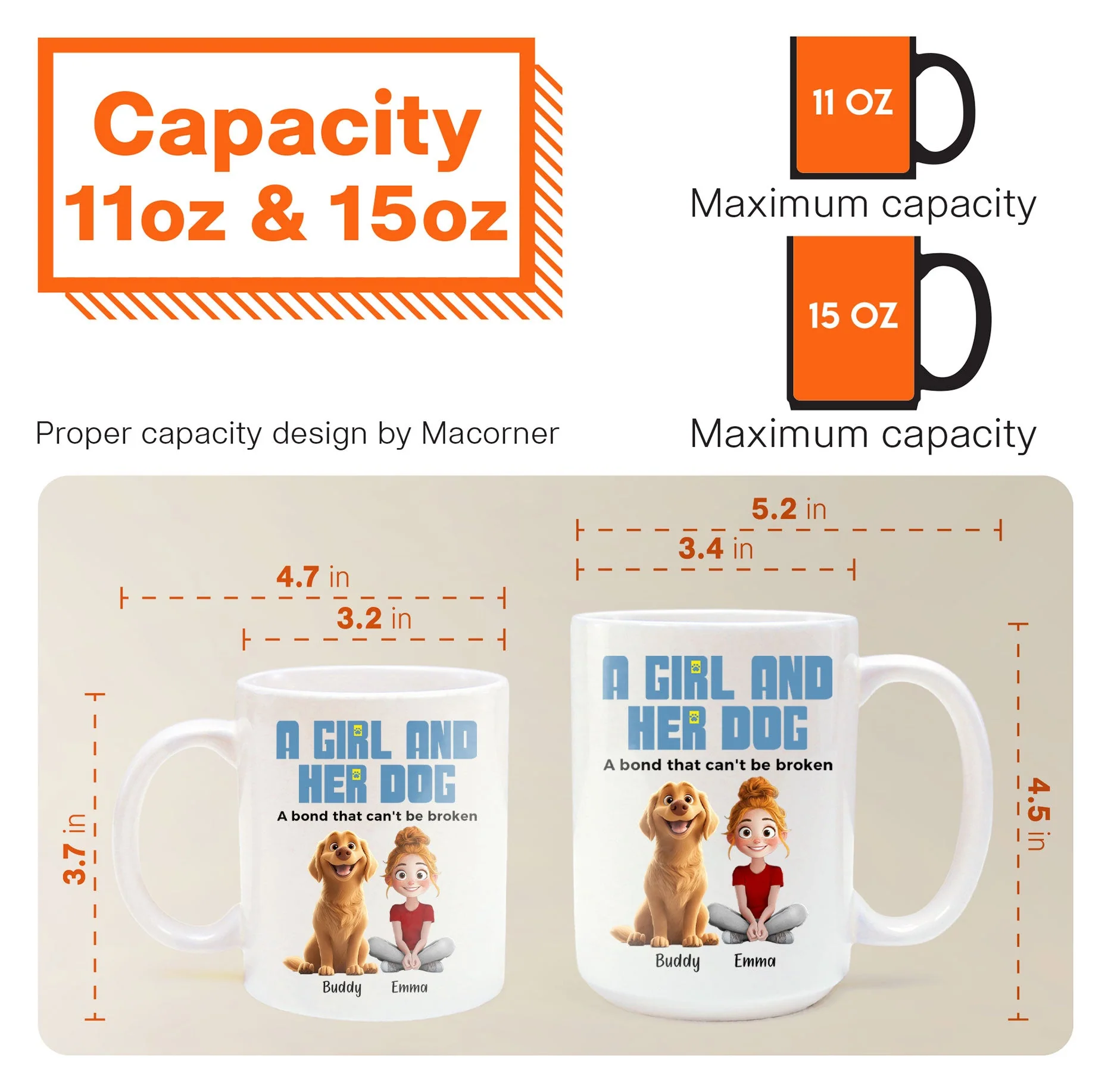 A Girl and Her Dogs" Personalized Mug, Special Gift for Pet Lovers, Perfect Dog Companion Bond Cup - Image 11