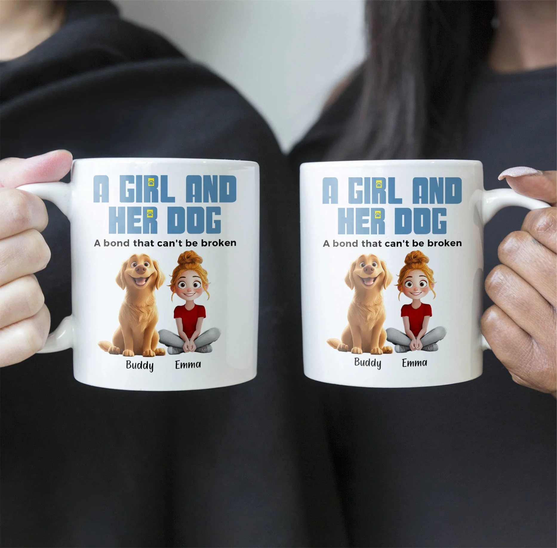 A Girl and Her Dogs" Personalized Mug, Special Gift for Pet Lovers, Perfect Dog Companion Bond Cup - Image 7