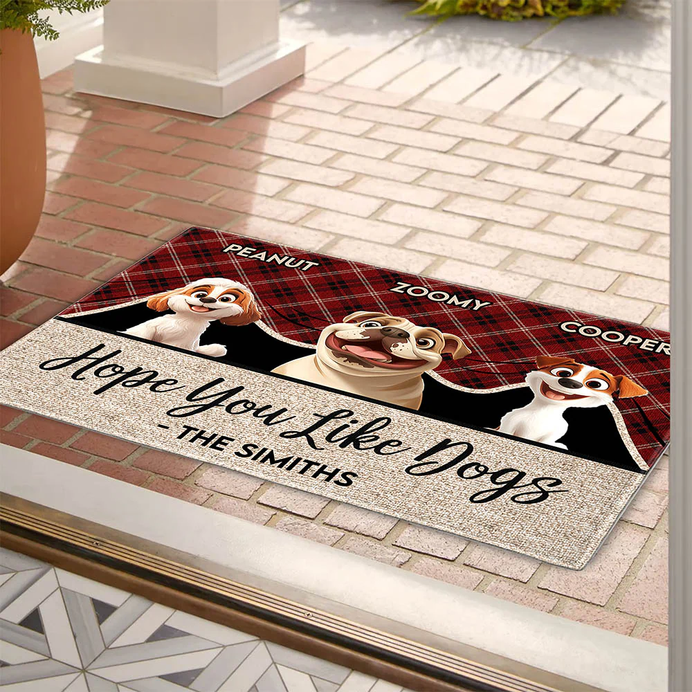 Hope You Like Dogs - Personalized Pet-Themed Doormat, Perfect for Home Decor and Valentine's Gifts, Available in Standard and Premium Options - Image 2