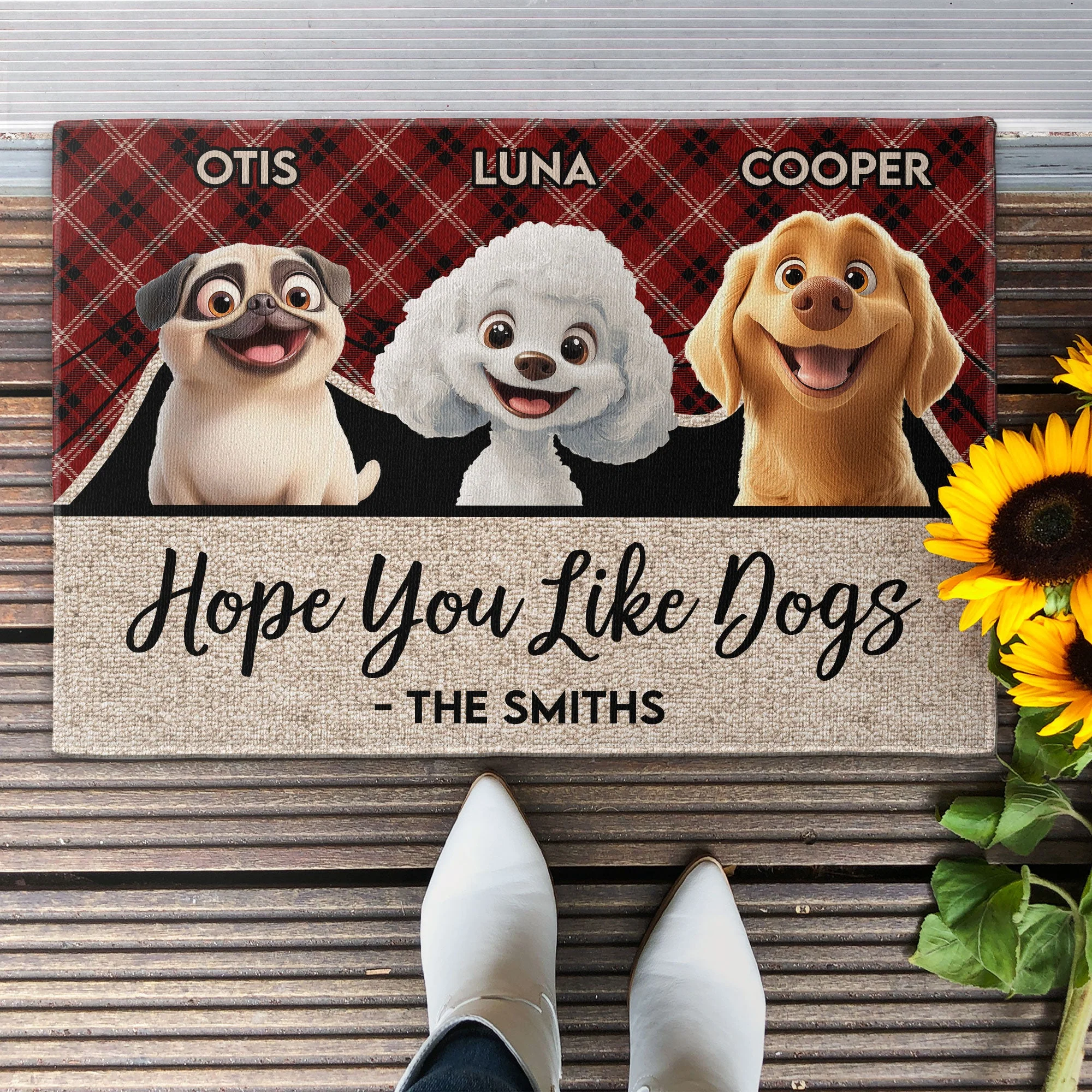 Hope You Like Dogs - Personalized Pet-Themed Doormat, Perfect for Home Decor and Valentine's Gifts, Available in Standard and Premium Options - Image 9