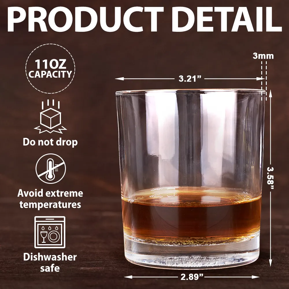 Personalized Whiskey Glass - I'm A Proud Wife of a Wonderful Husband, Valentine's Day Romantic Gift - Image 7