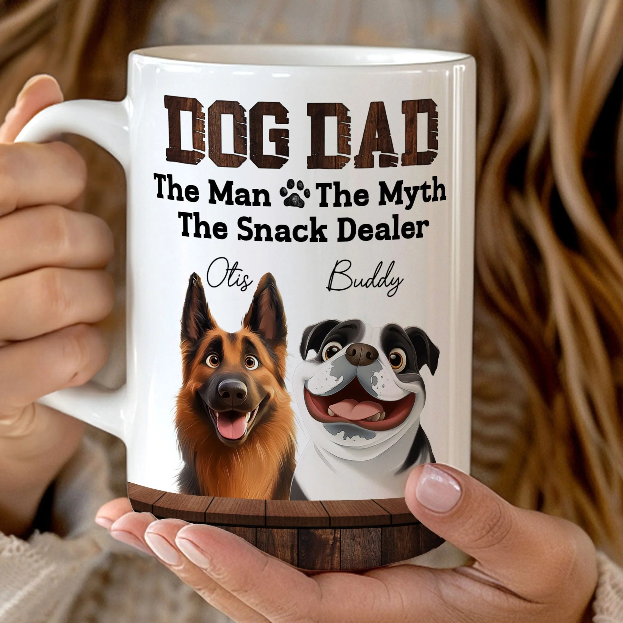Must-Have Mug for Dog Dads - Custom White Ceramic Mug - Ideal Gift for Couples, Families on Valentine’s or Father’s Day - Image 5