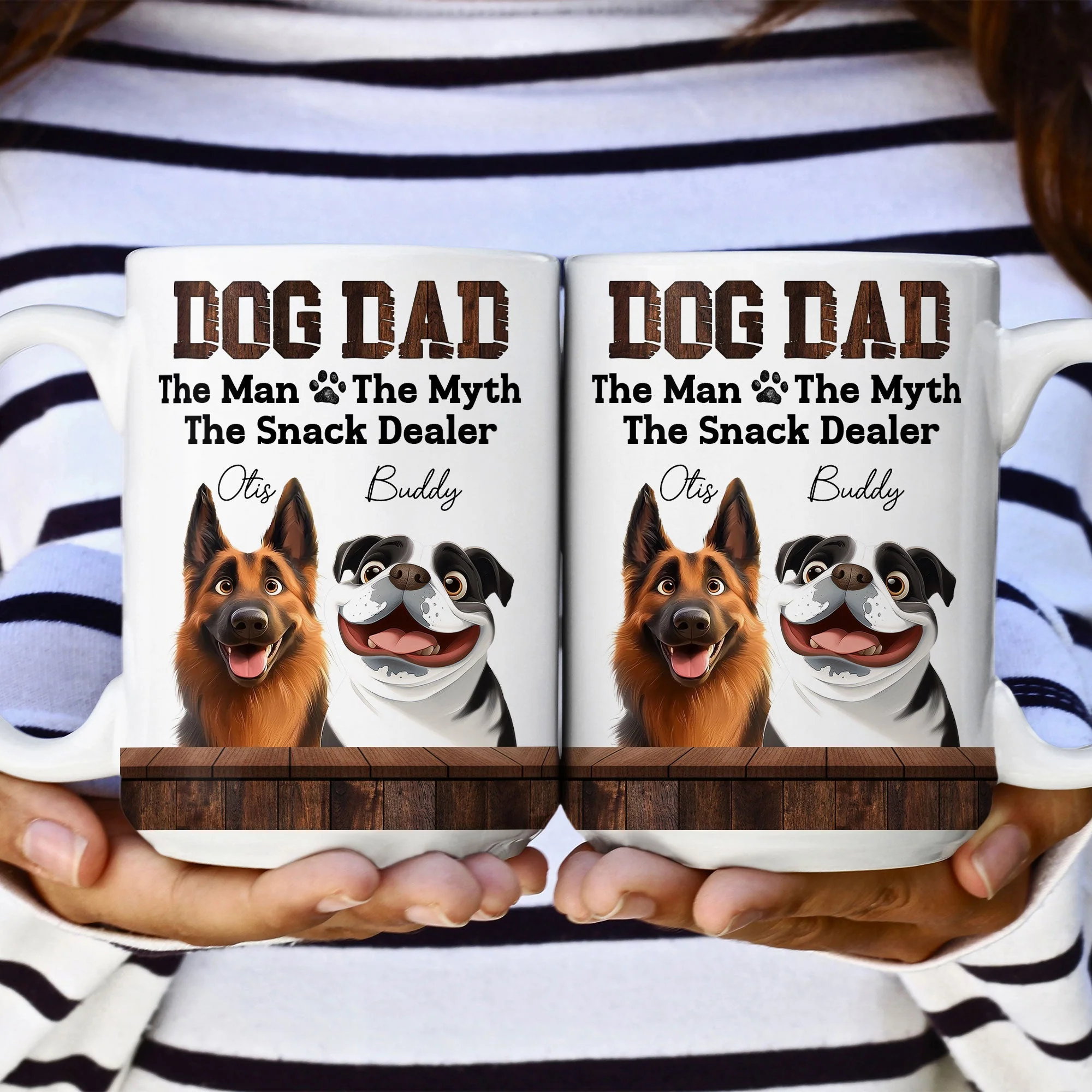 Must-Have Mug for Dog Dads - Custom White Ceramic Mug - Ideal Gift for Couples, Families on Valentine’s or Father’s Day - Image 9