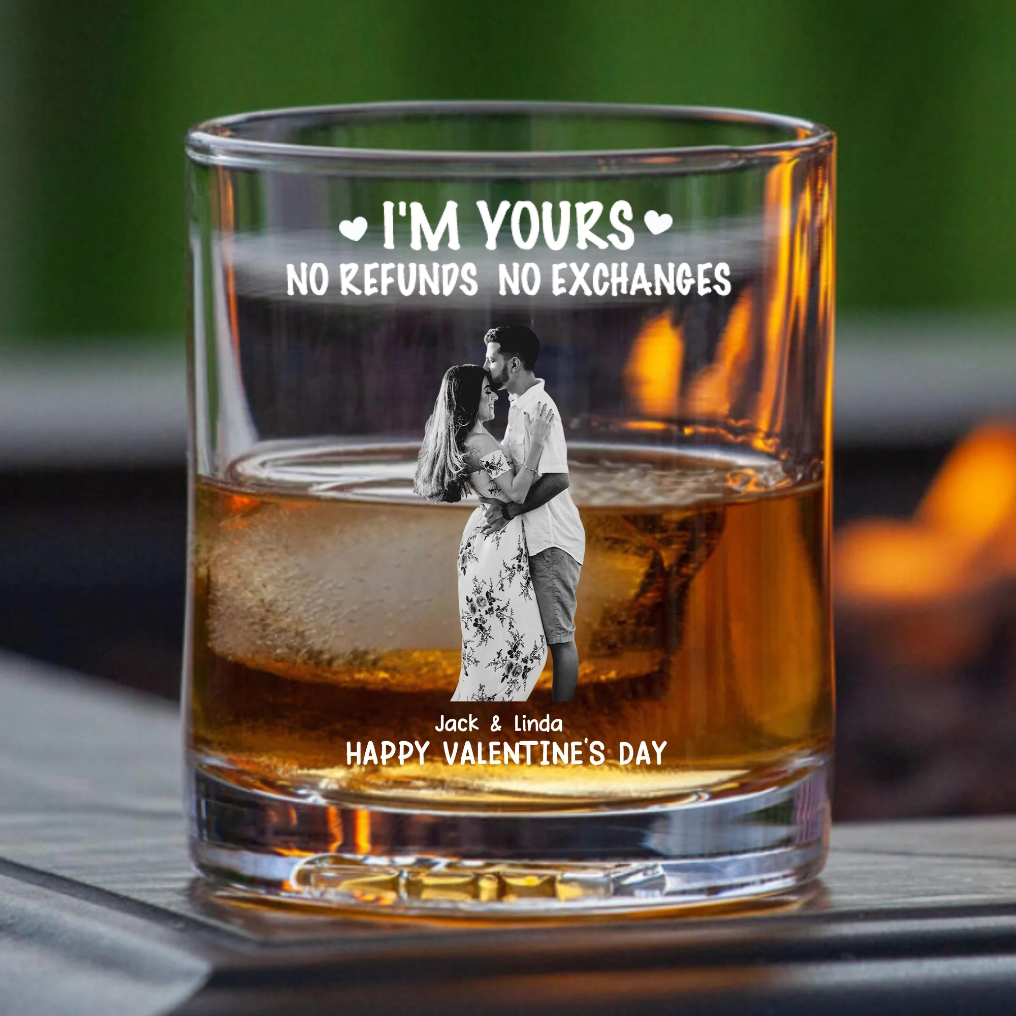 Personalized Whiskey Glass - Romantic Valentine’s Day Keepsake - Image 3